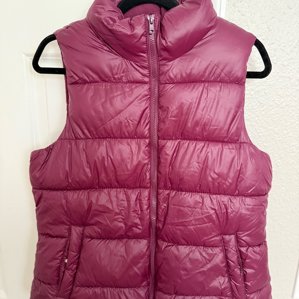 Old Navy Purple Quilted Puffer Vest